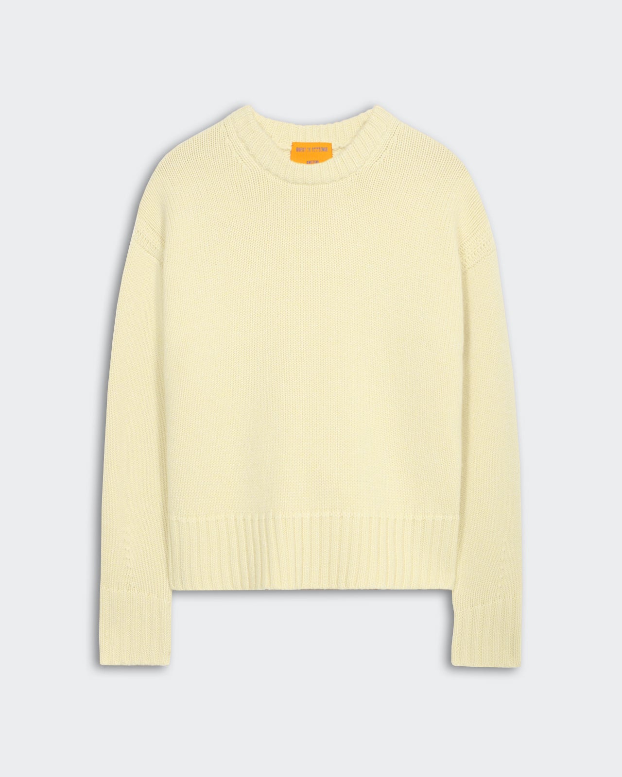 Cozy Crew - Butter oversized heavy-weight crew neck sweater in soft 100% cashmere with ribbed trims and dropped shoulders.