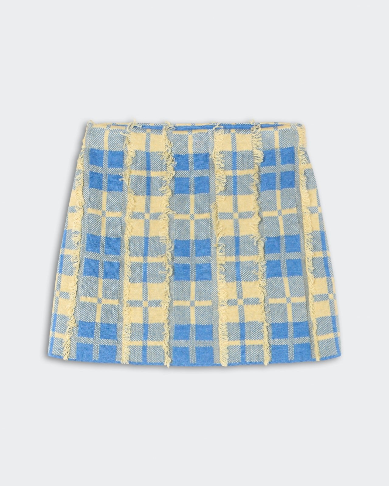 Plaid Mini Skirt - Delft Blue/Butter