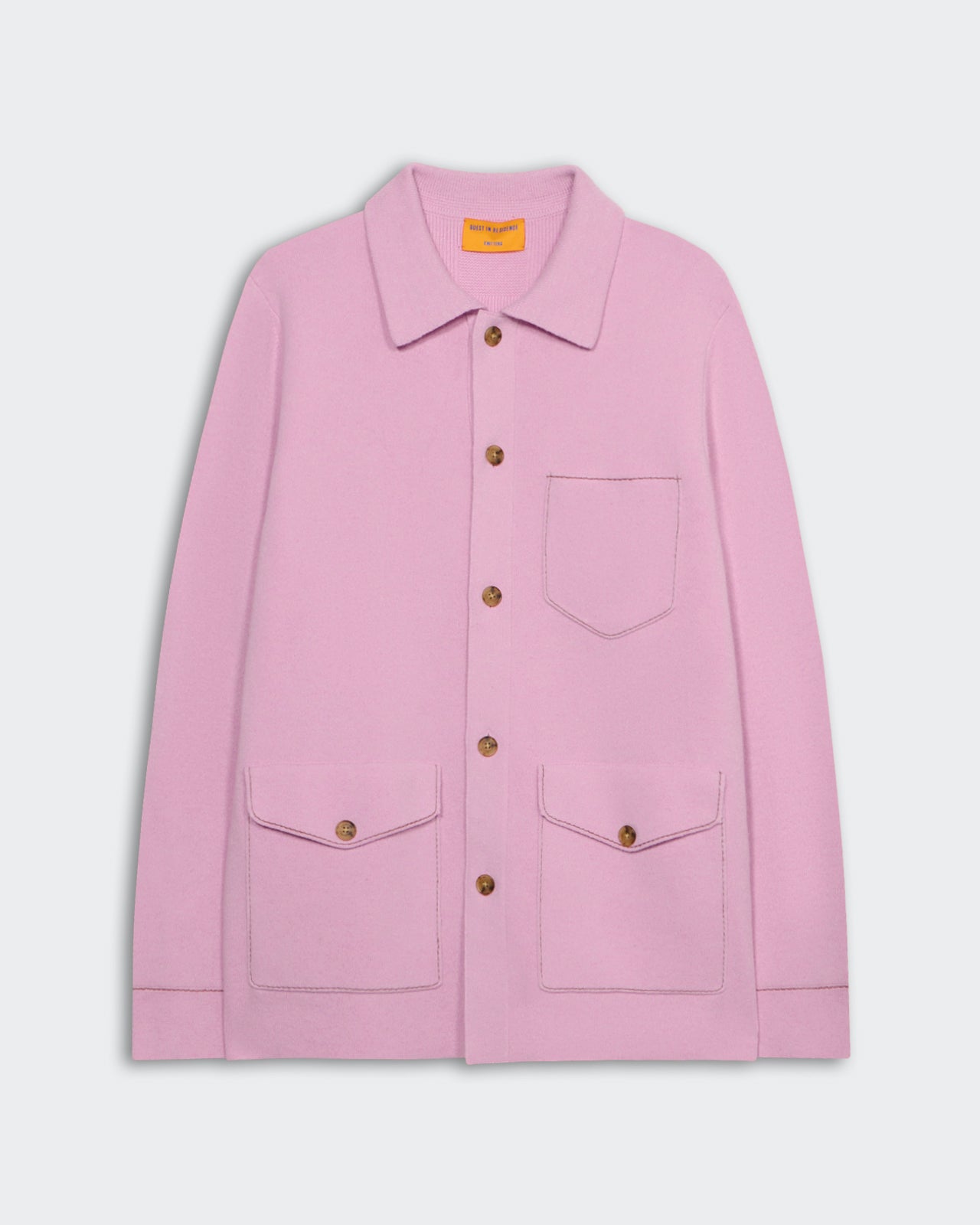 Light pink Industry Jacket Daybreak with front buttons and three pockets, laid flat on a neutral background.