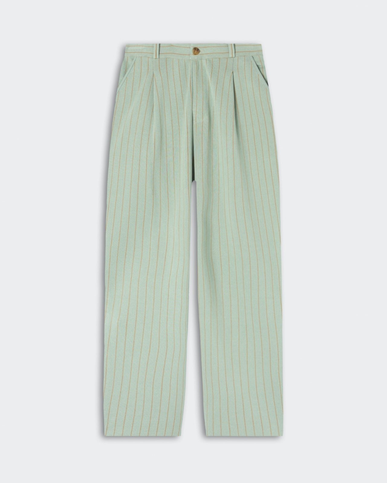 Pinstripe Carpenter Pant - Sage Brush/Camel