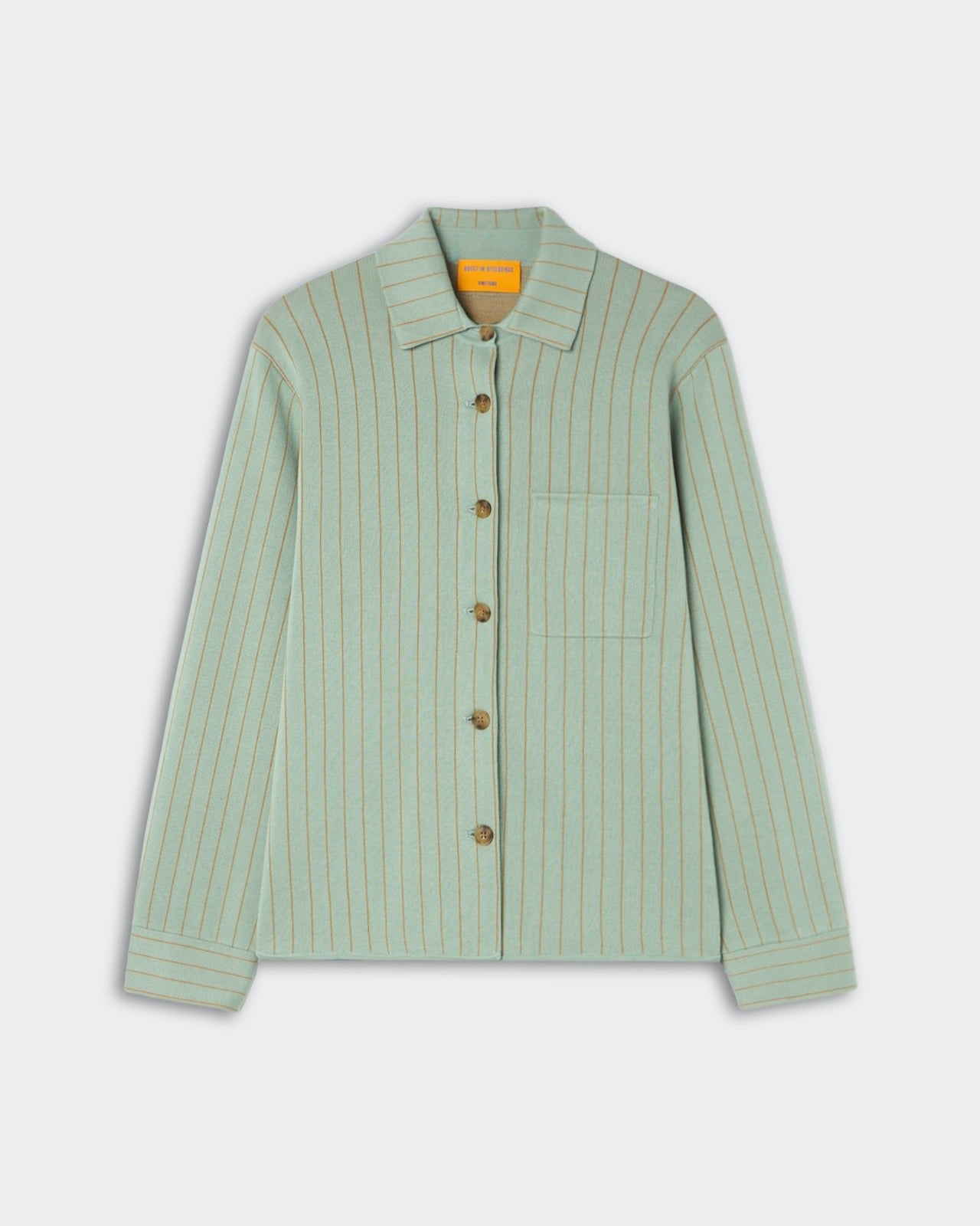 Pinstripe Work Shirt - Sage Brush/Camel