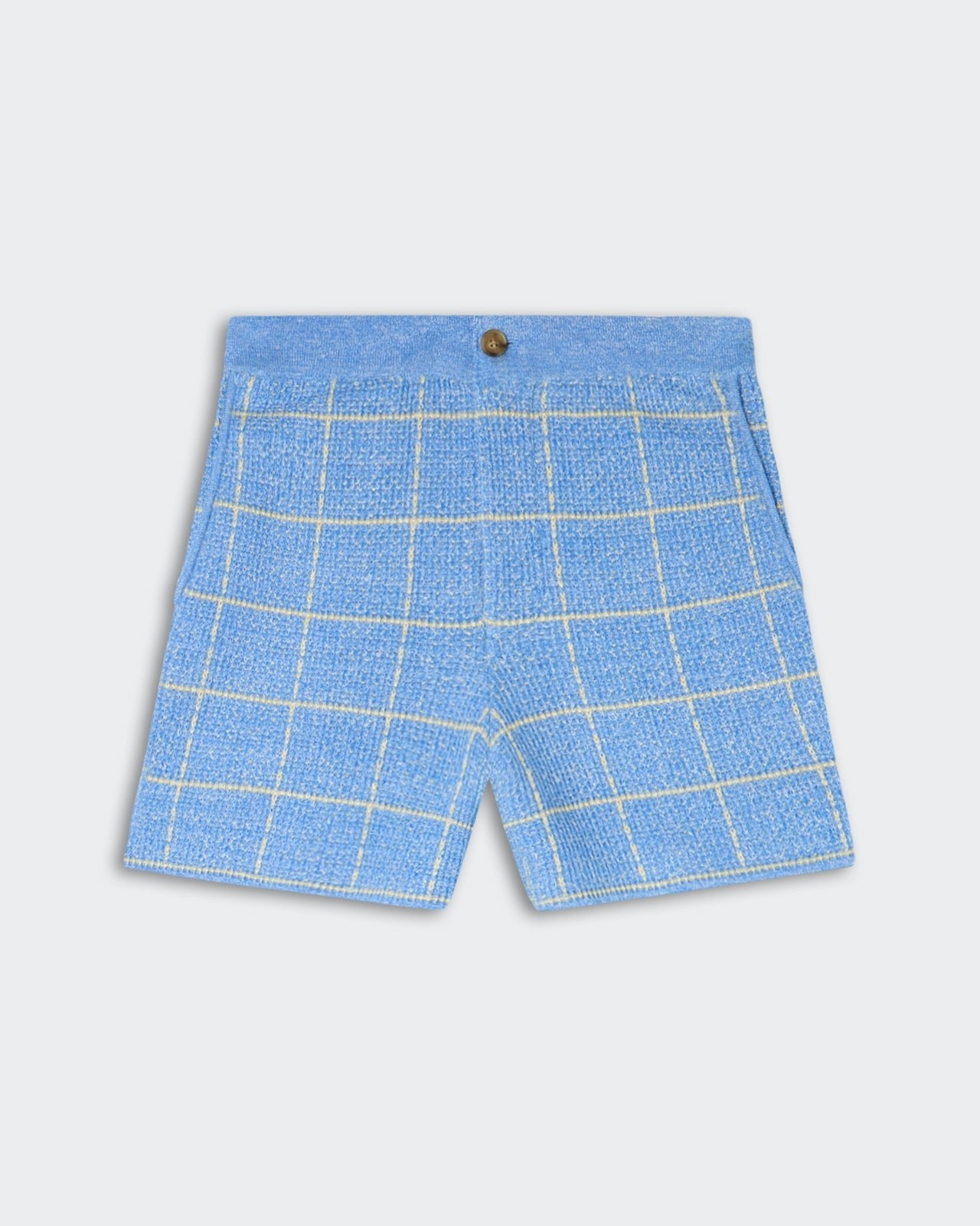 Plaid Short - Delft Blue/Butter