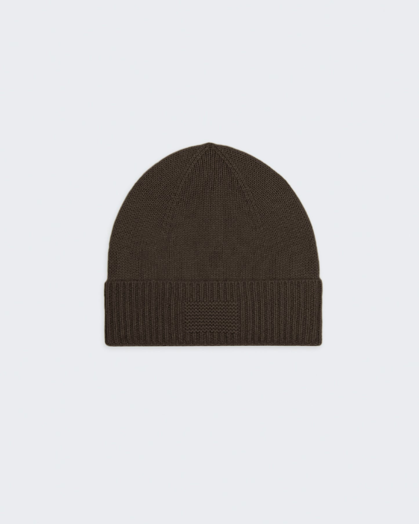 Chestnut rib cuff beanie made from 100% premium cashmere with signature GIR branding on cuff trim, unisex medium weight