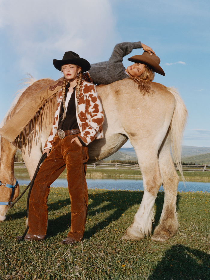 Guest in Residence — Grizzly Cowhide Jacket - Cream/Burnt Sienna