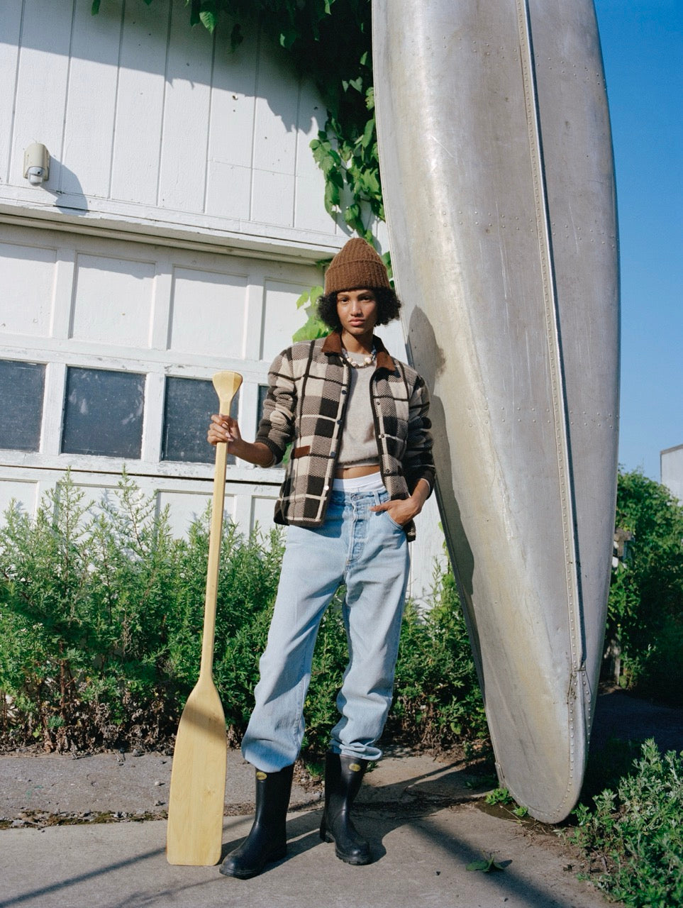 Quilted Plaid Liner Jacket - Burnt Cocoa Combo