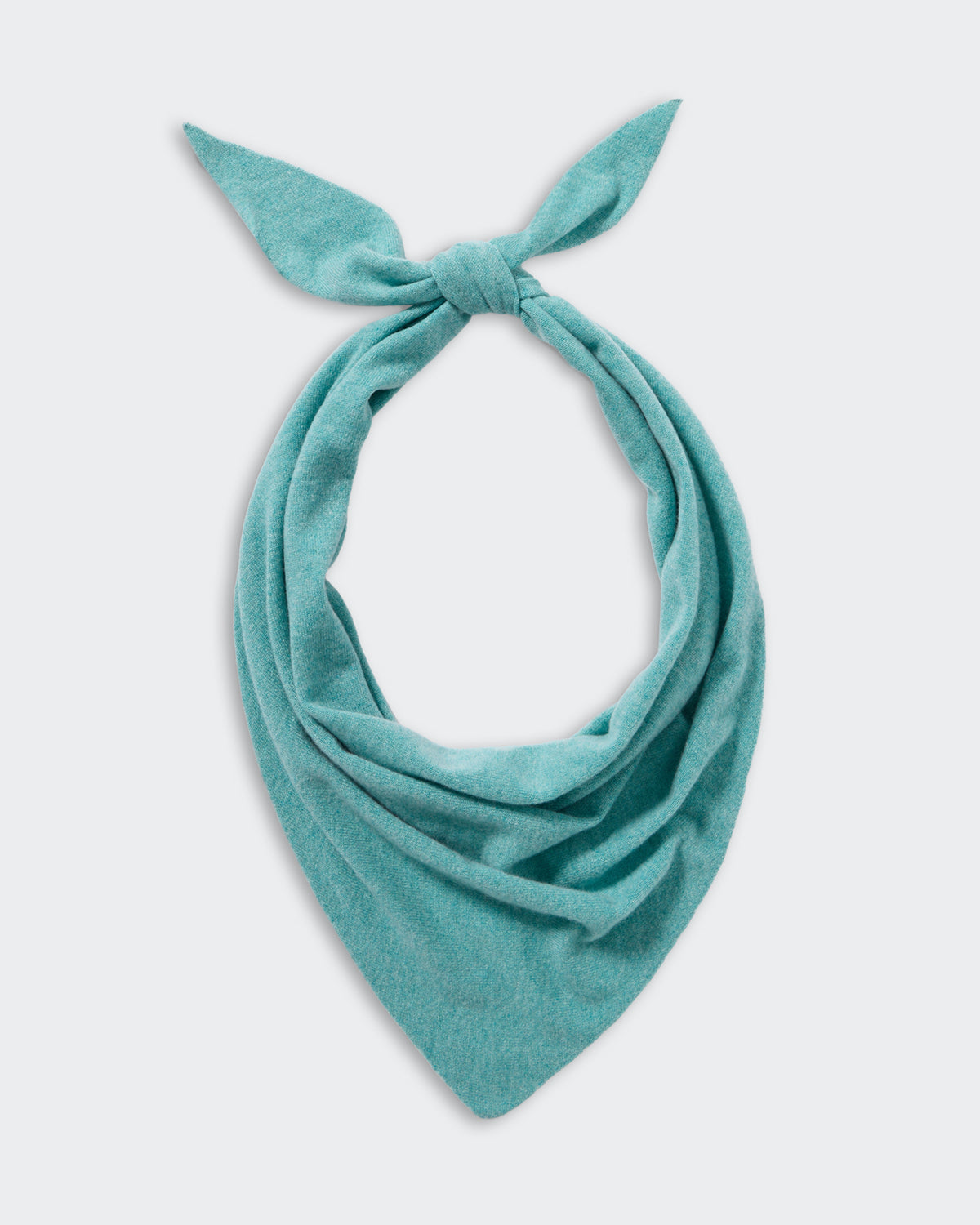 The Bandana - Glacier light-weight 100% cashmere jersey knit with GIR branding at top center, soft and premium quality.