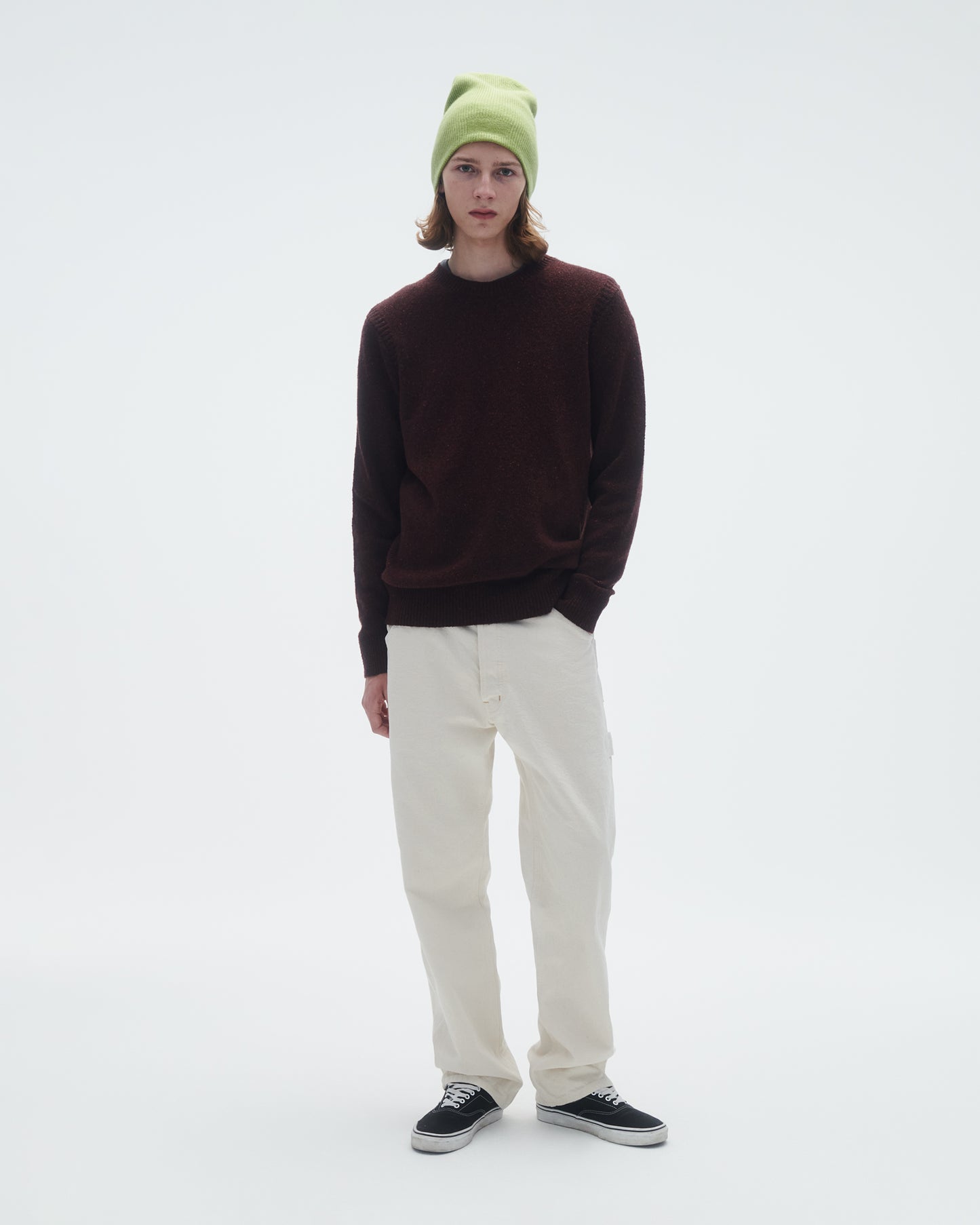 Allday Crew In Recycled Cashmere - Plum