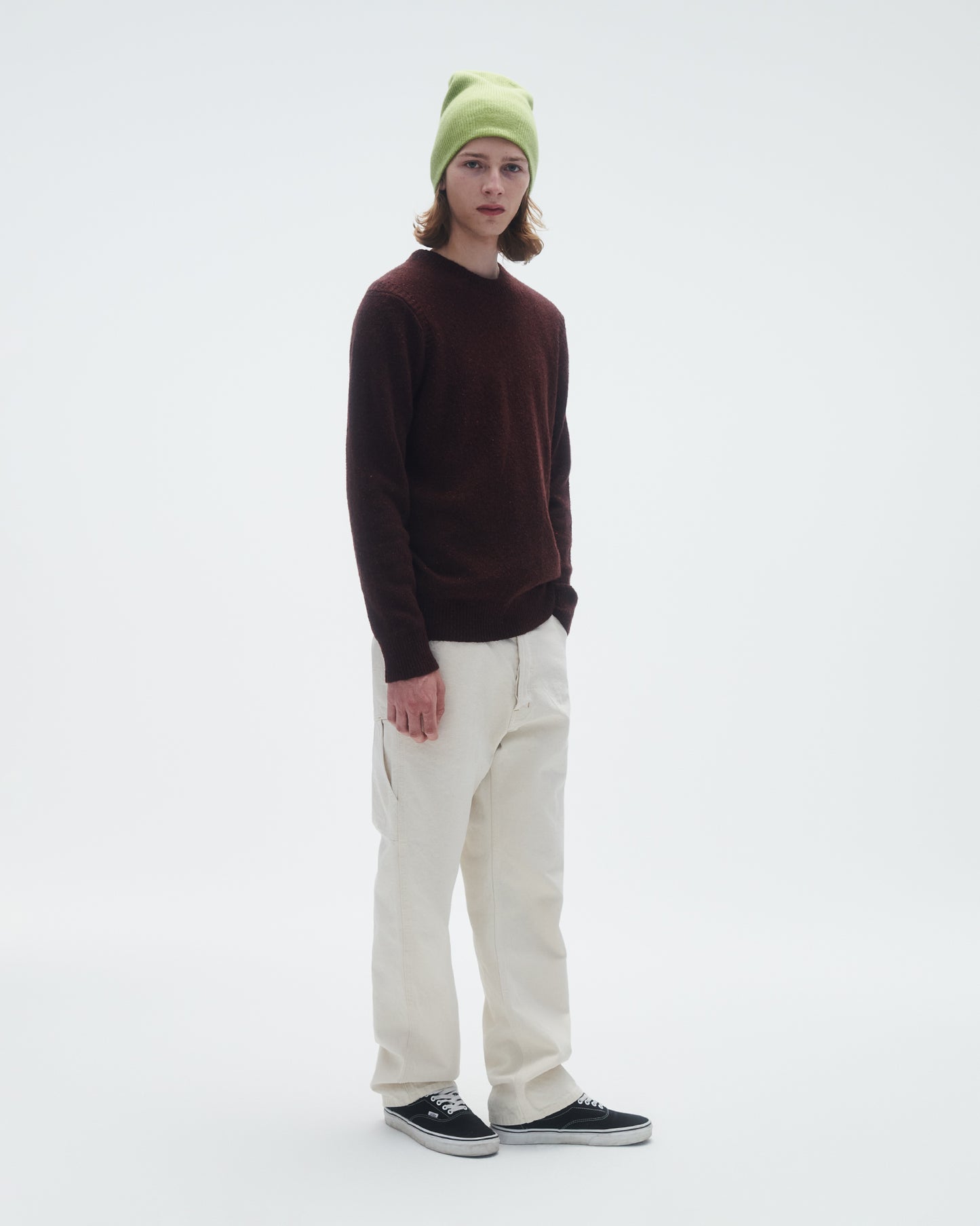 Allday Crew In Recycled Cashmere - Plum