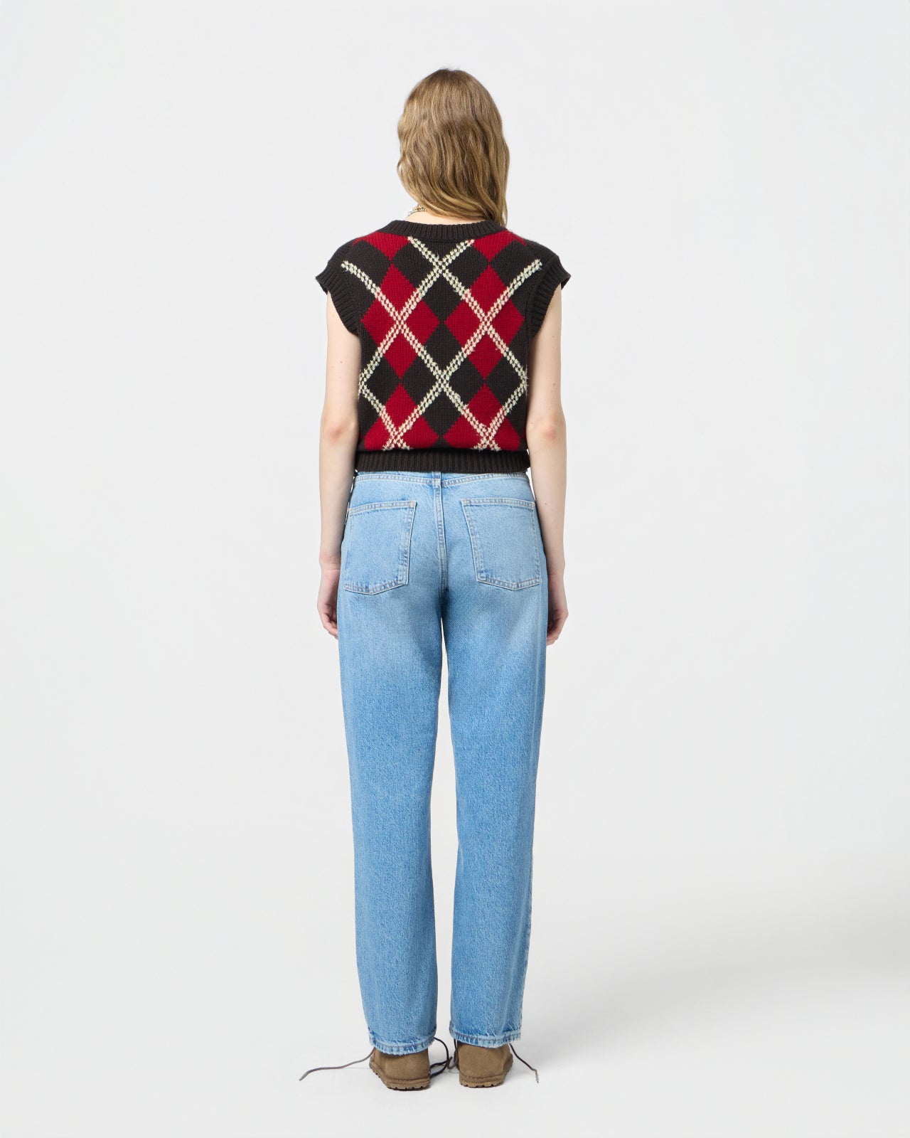 Argyle Vest - Burnt Cocoa Combo