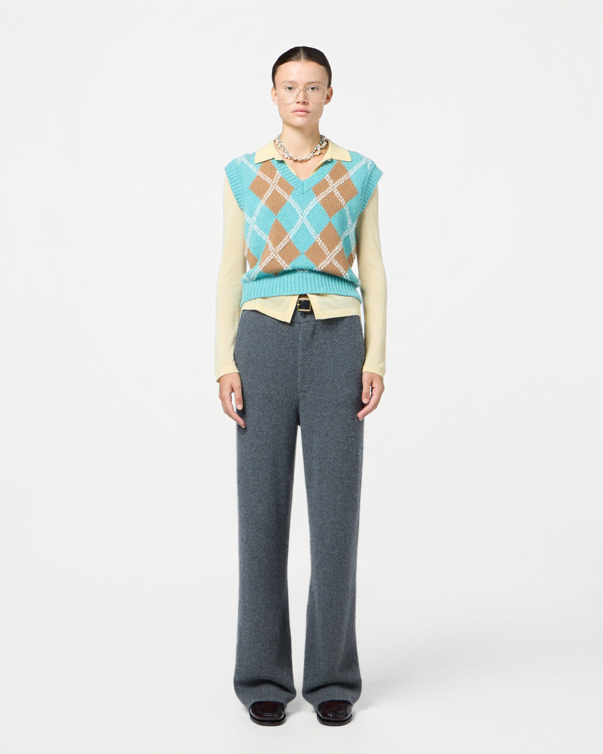 Argyle Vest - Glacier Combo