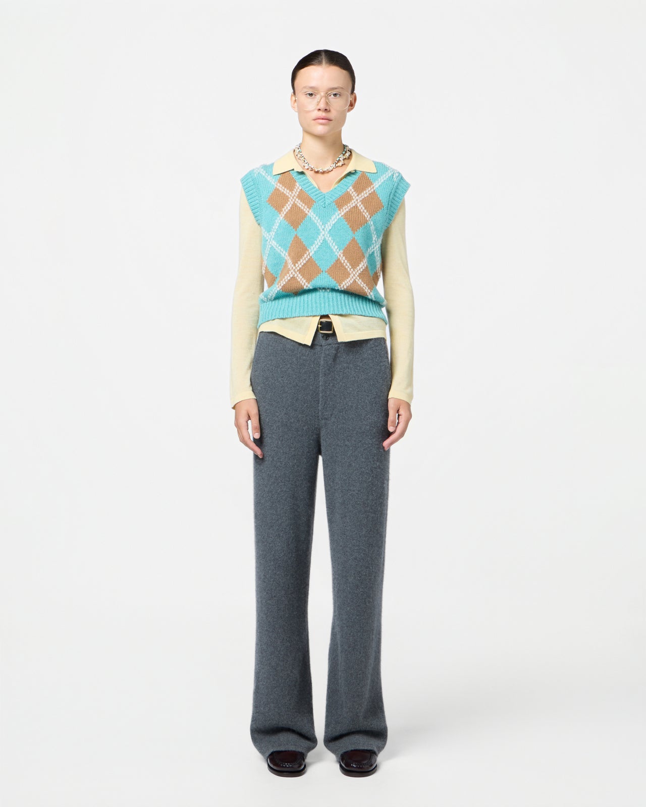 Argyle Vest - Glacier Combo