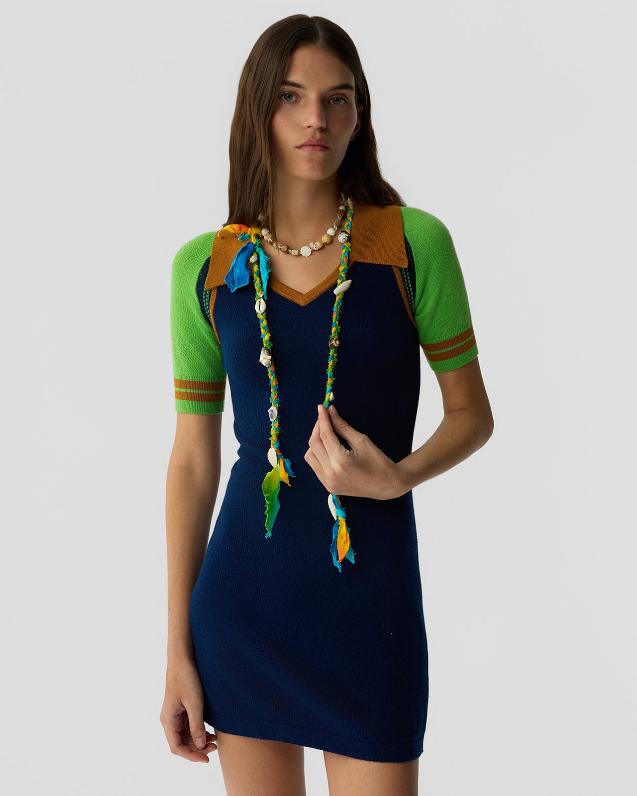 Ace Polo Dress - Navy Combo Guest In Residence Ace Polo Dress - Navy Combo Guest In Residence