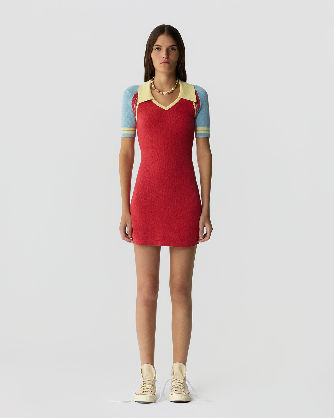 polo dress fitted SLIM FIT Polo Dress Engine Red / M