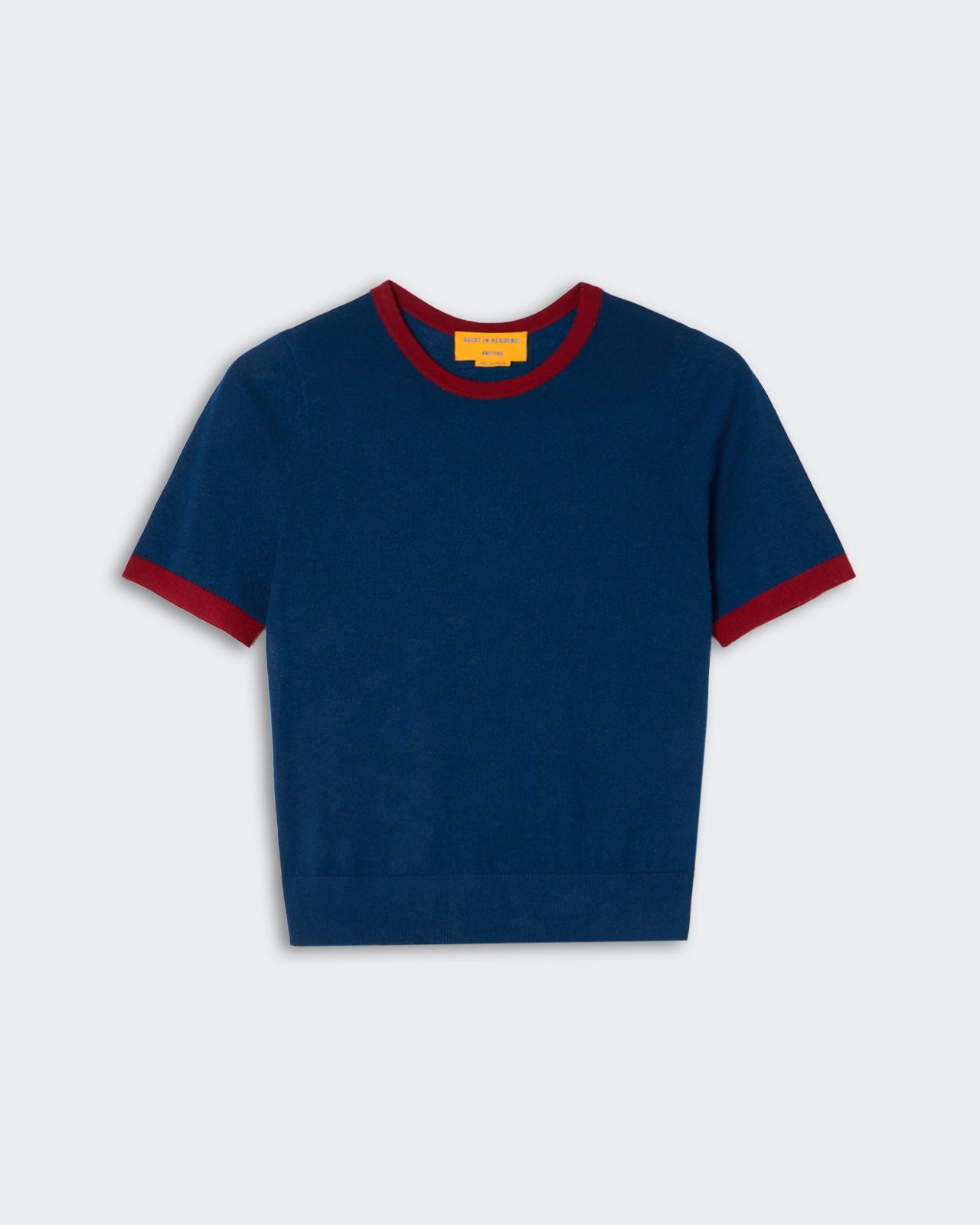 Airy Ringer Tee - Navy/Carmine