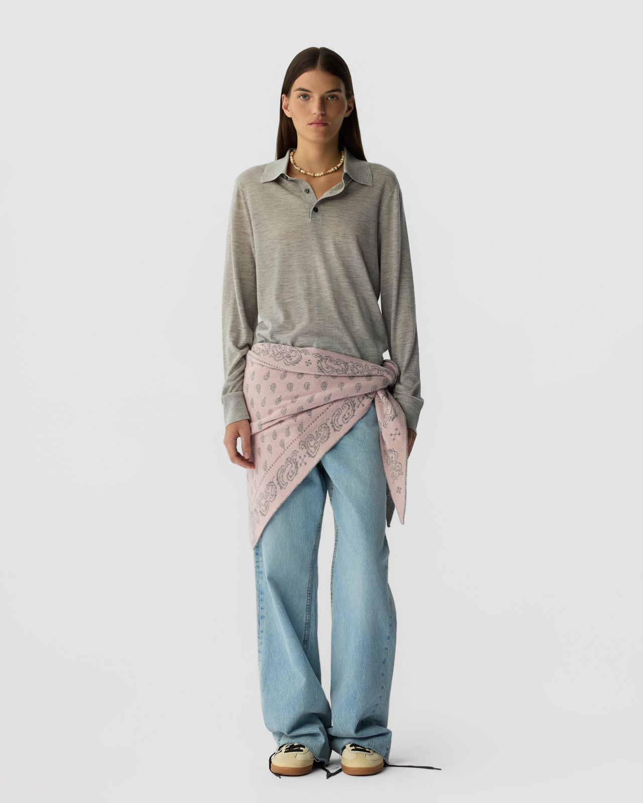 The Wild Rag - Heather Grey/Powder Pink