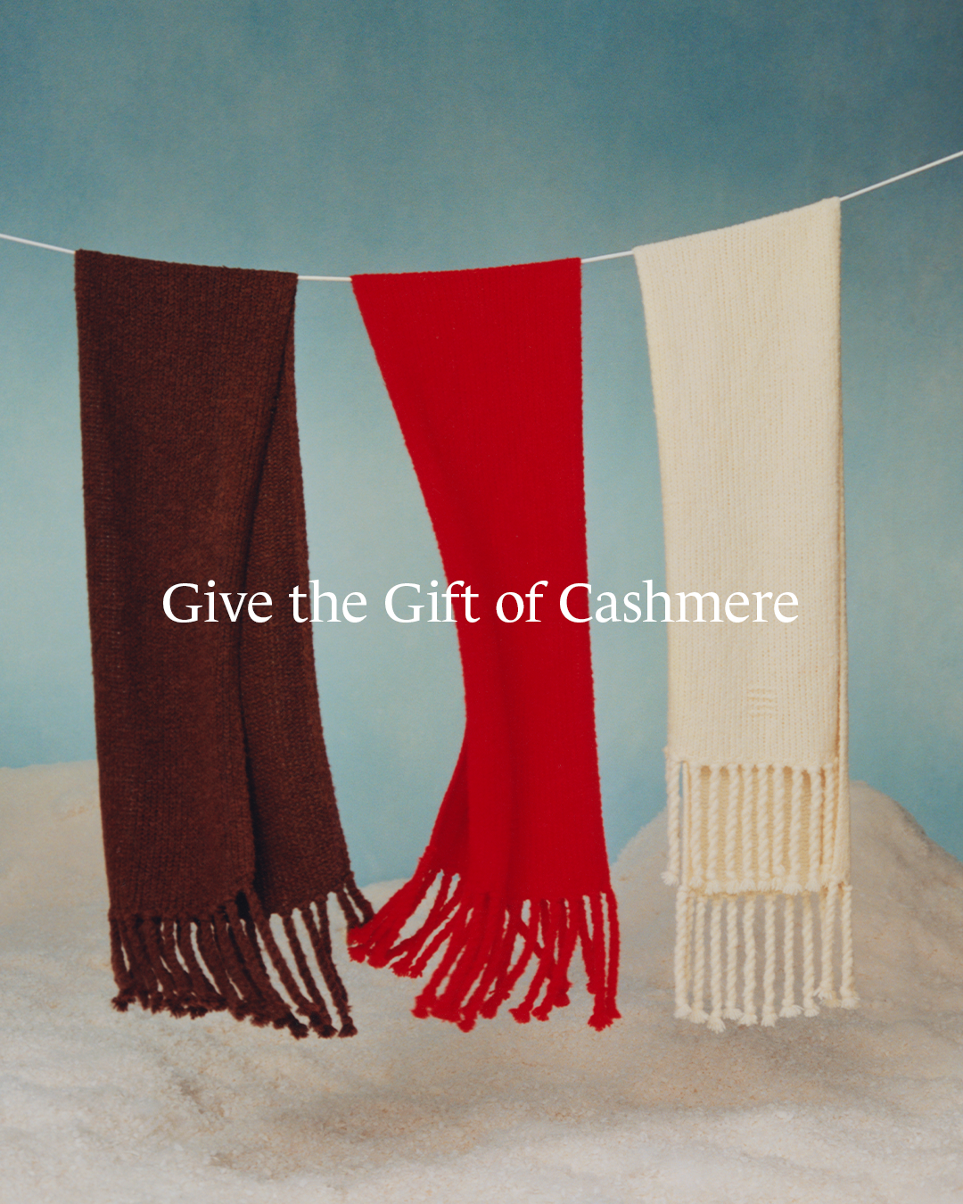Cashmere scarves campaign image from Guest in Residence