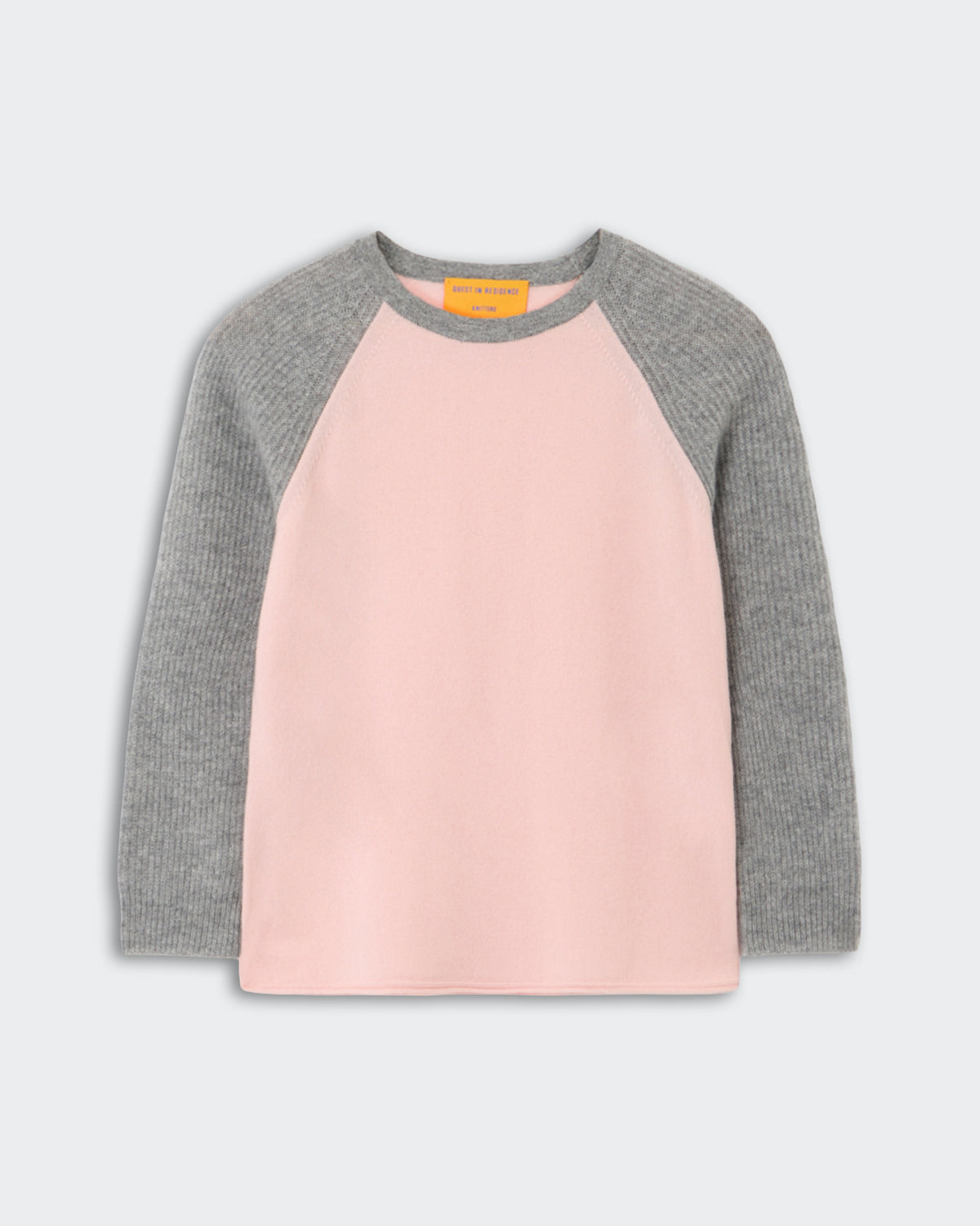 Baseball Tee - Powder Pink/Heather Grey