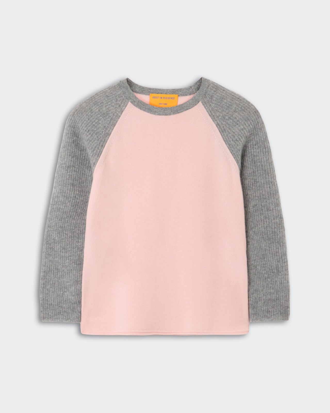 Baseball Tee - Powder Pink/Heather Grey