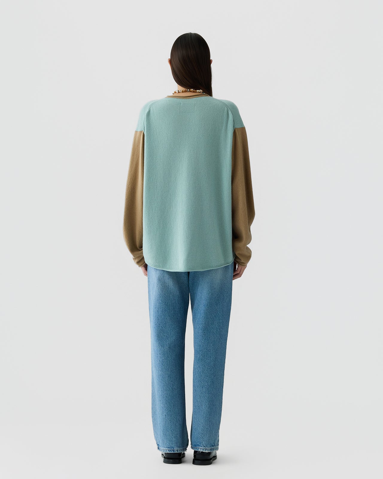 Baseball Oversized Crew  - Sage Brush/Camel
