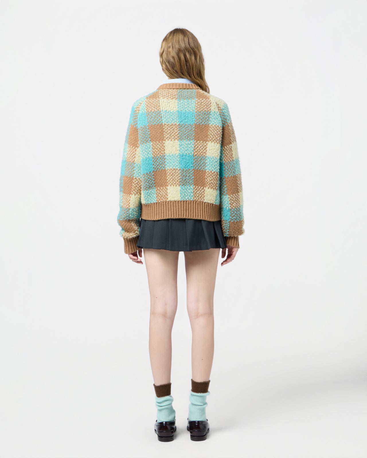 Buffalo Plaid Cardigan - Glacier Combo