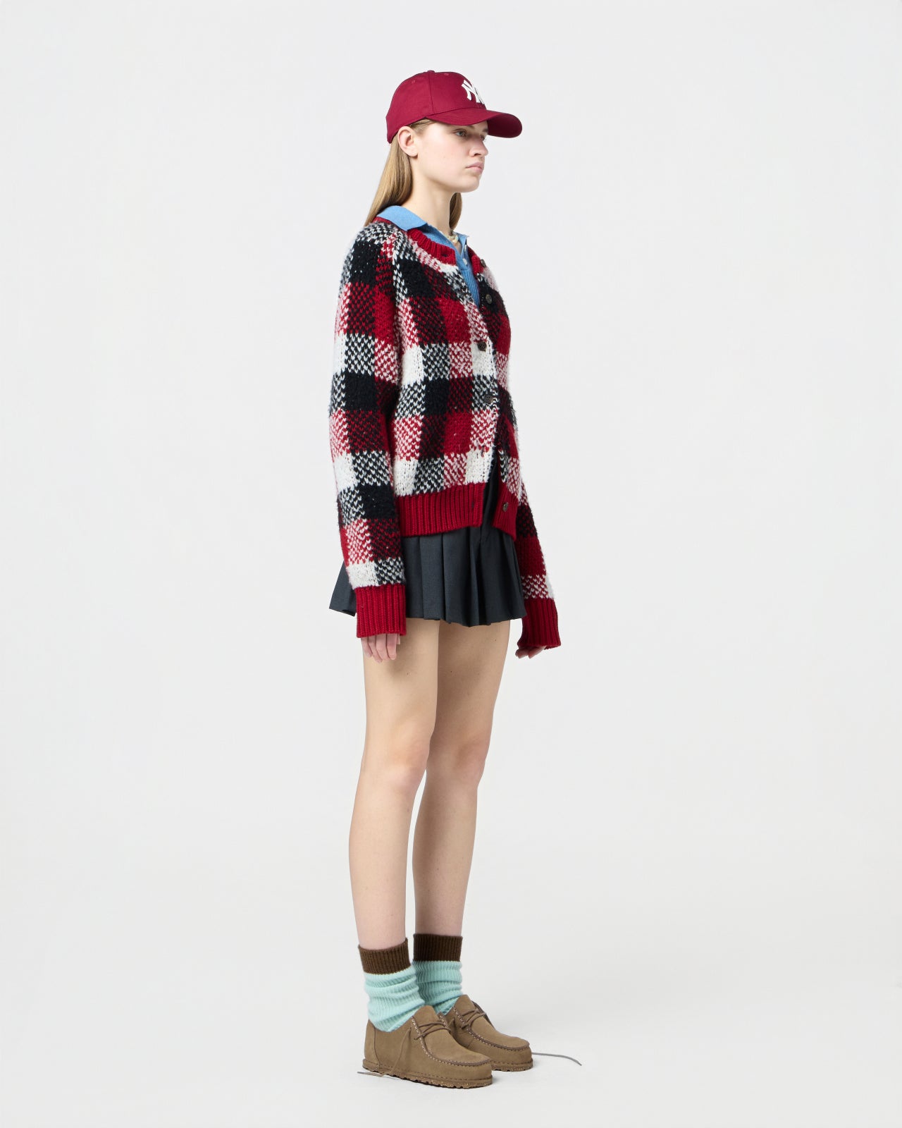 Buffalo Plaid Cardigan - Ruby Combo
