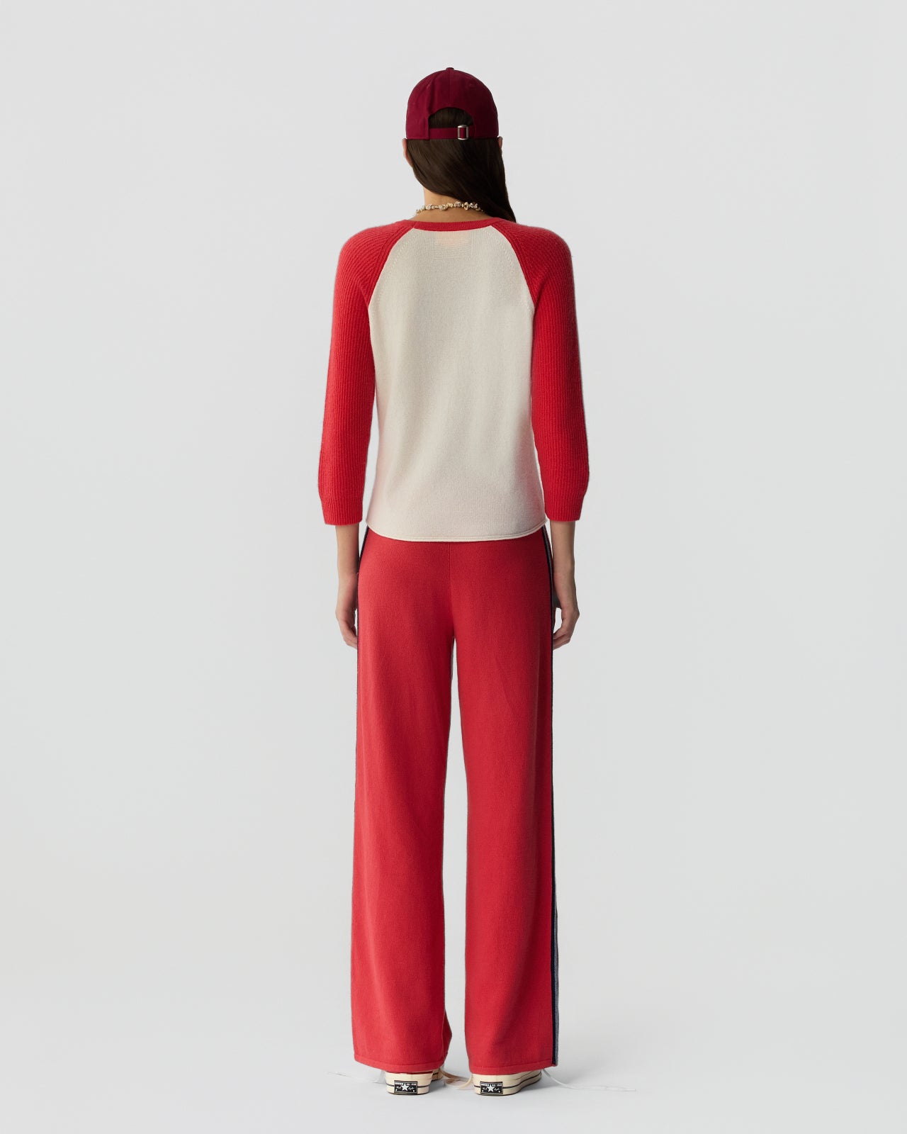 Baseball Tee - Cream/Scarlet