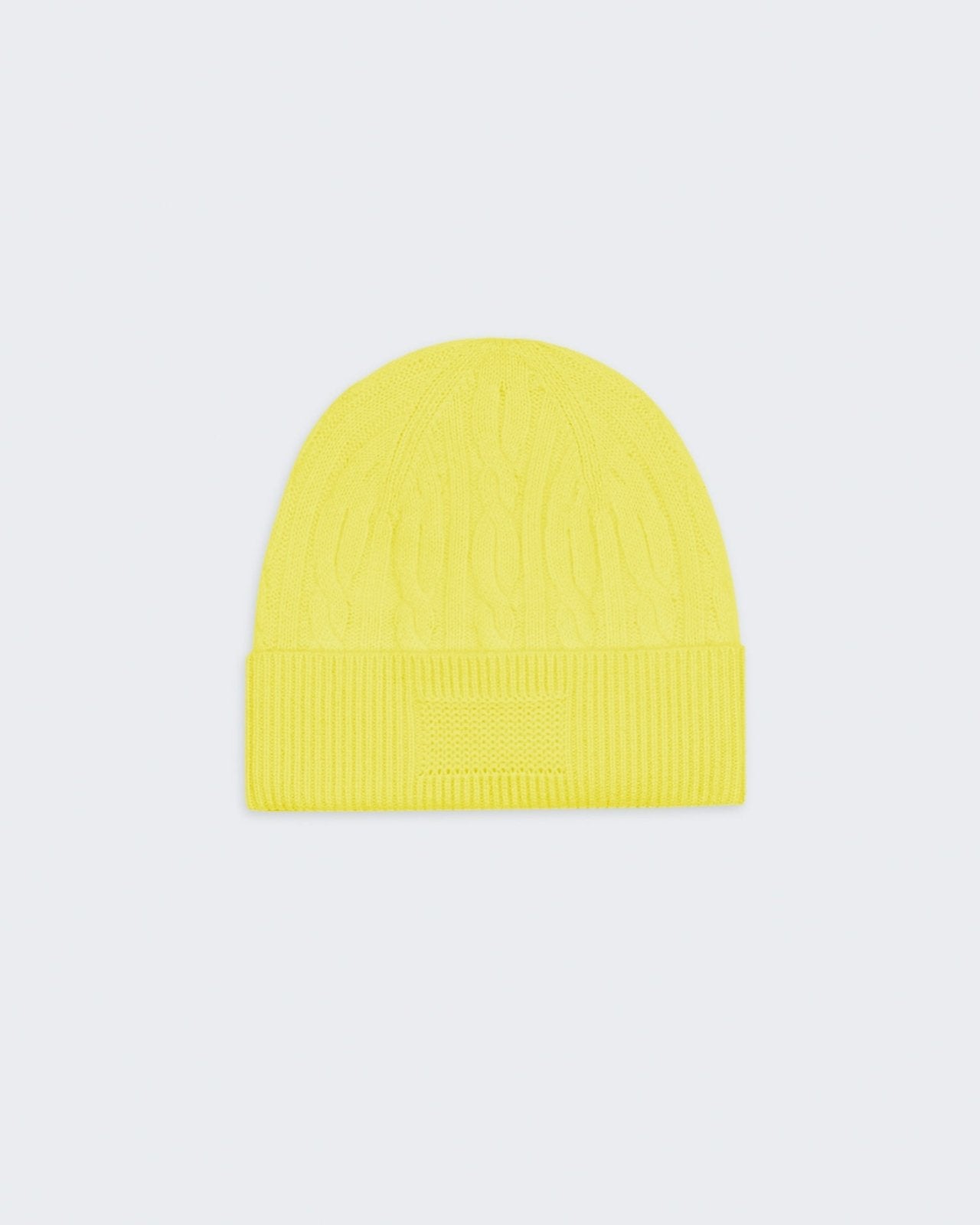 Cable Beanie - Lemon