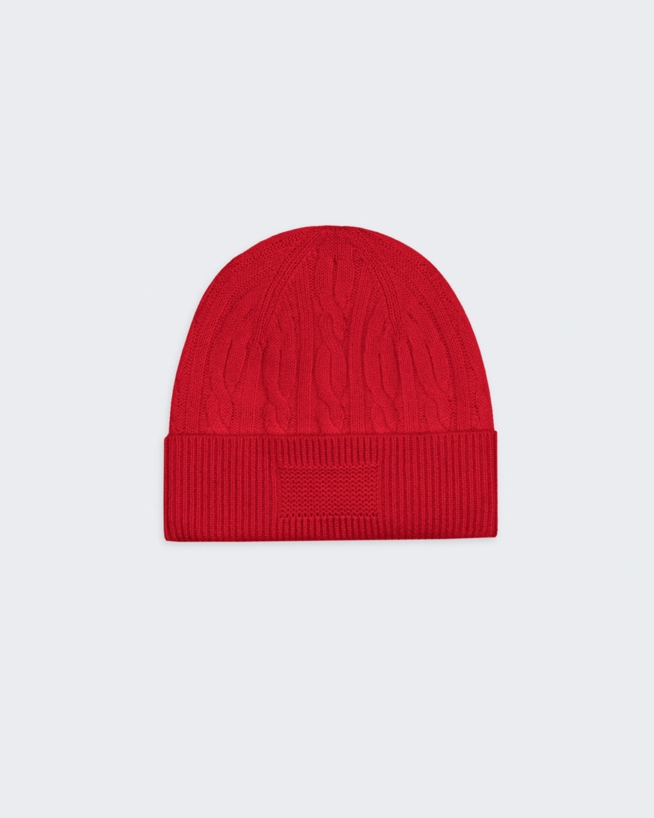 Cable Beanie - True Red