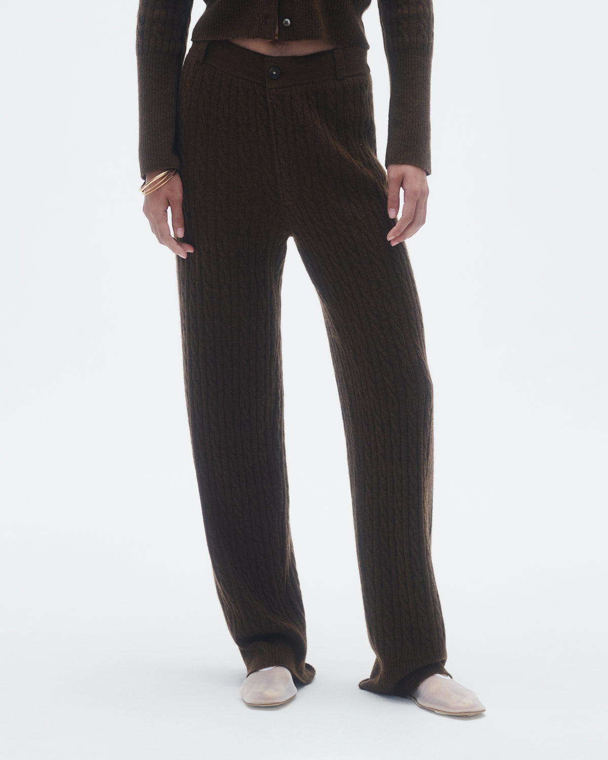 Cable Trouser - Chestnut