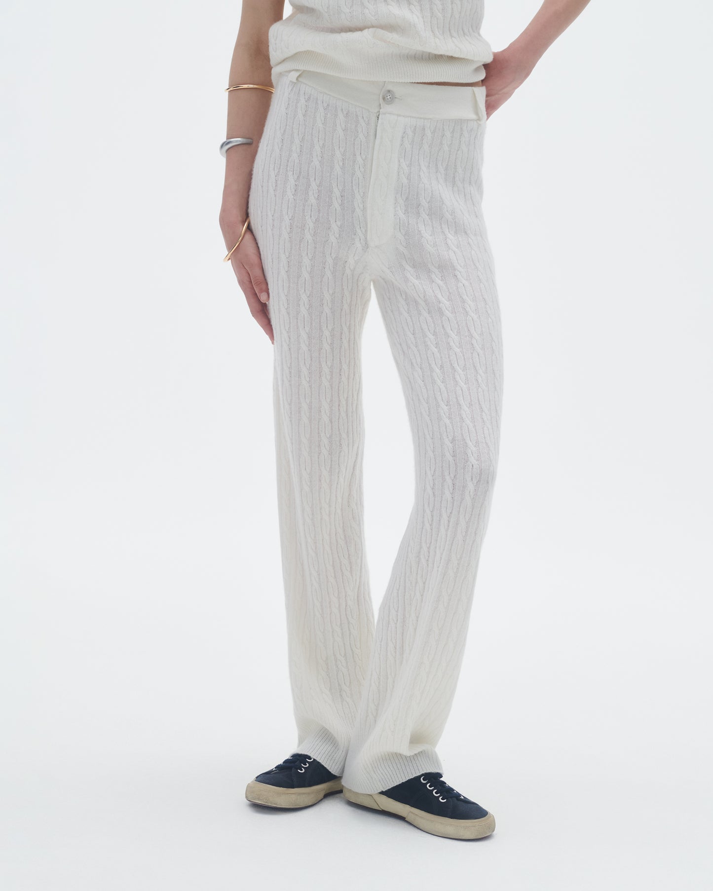 Cable Trouser - Cream