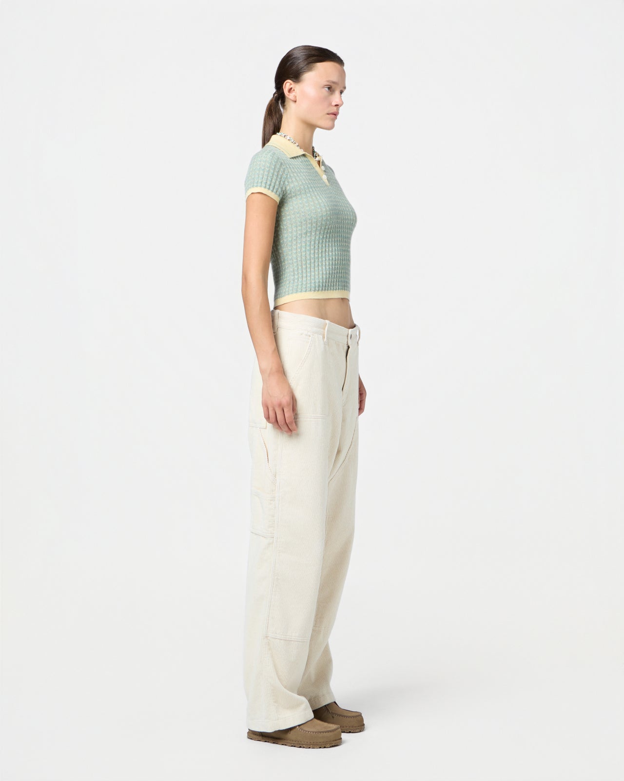 Chevron Shrunken Polo - Butter Combo