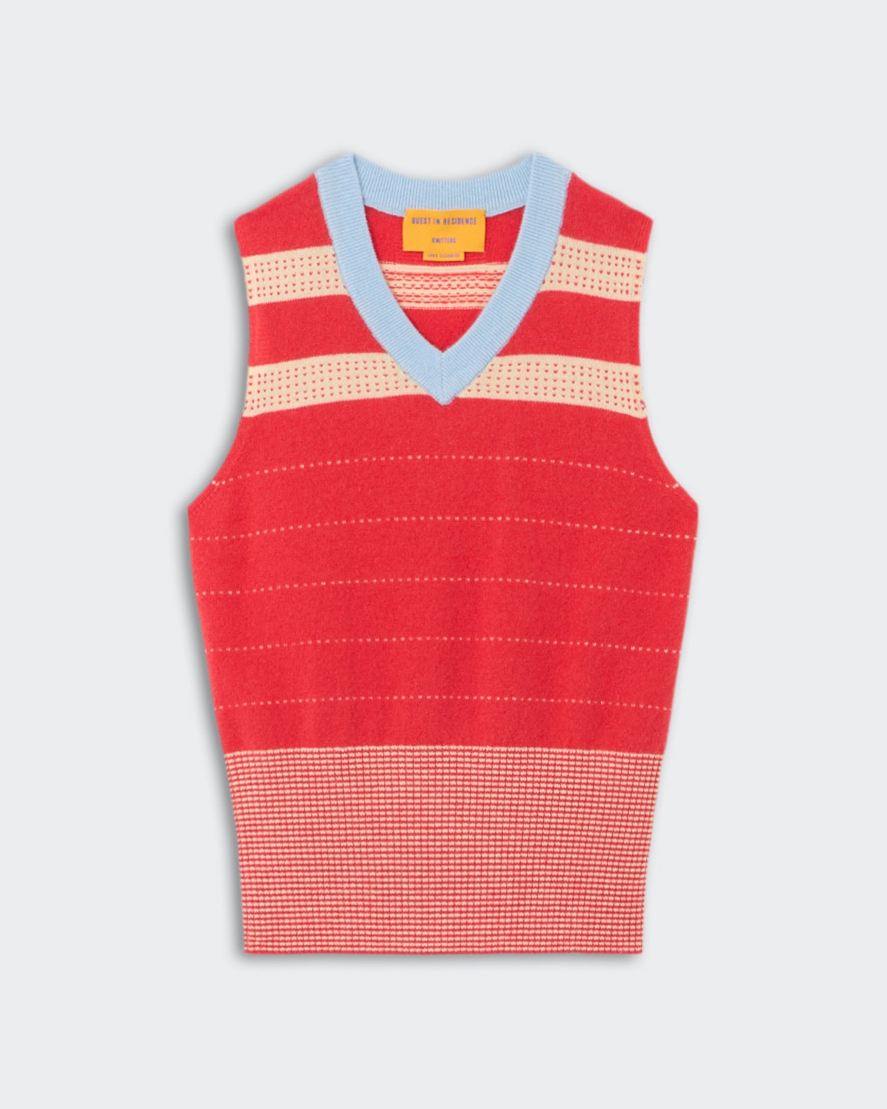Collegiate Stripe Vest - Scarlet Combo