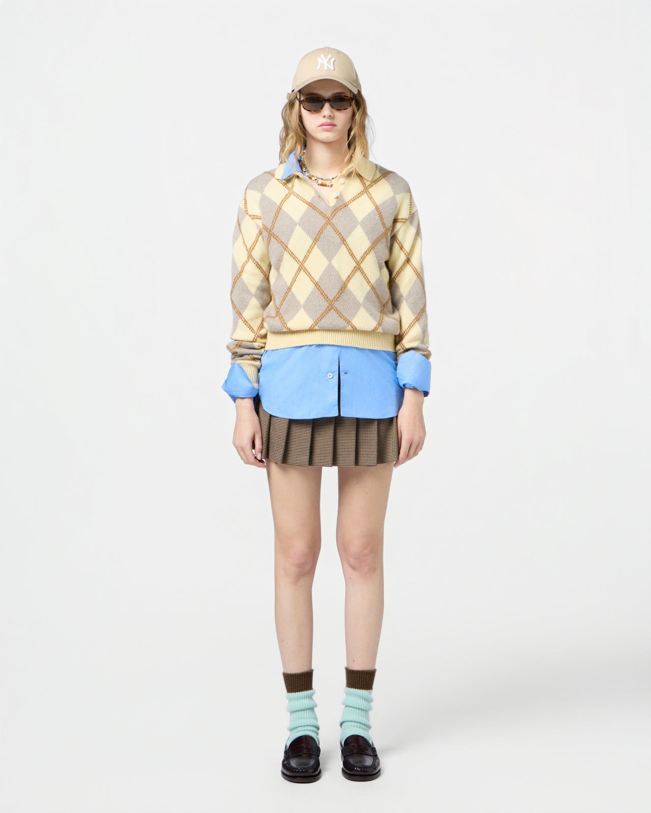 Collegiate Argyle Polo - Butter Combo