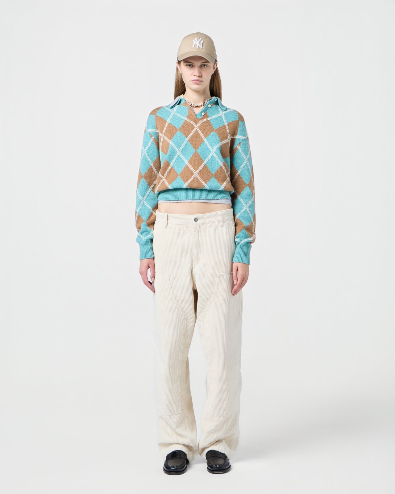 Collegiate Argyle Polo  - Glacier Combo