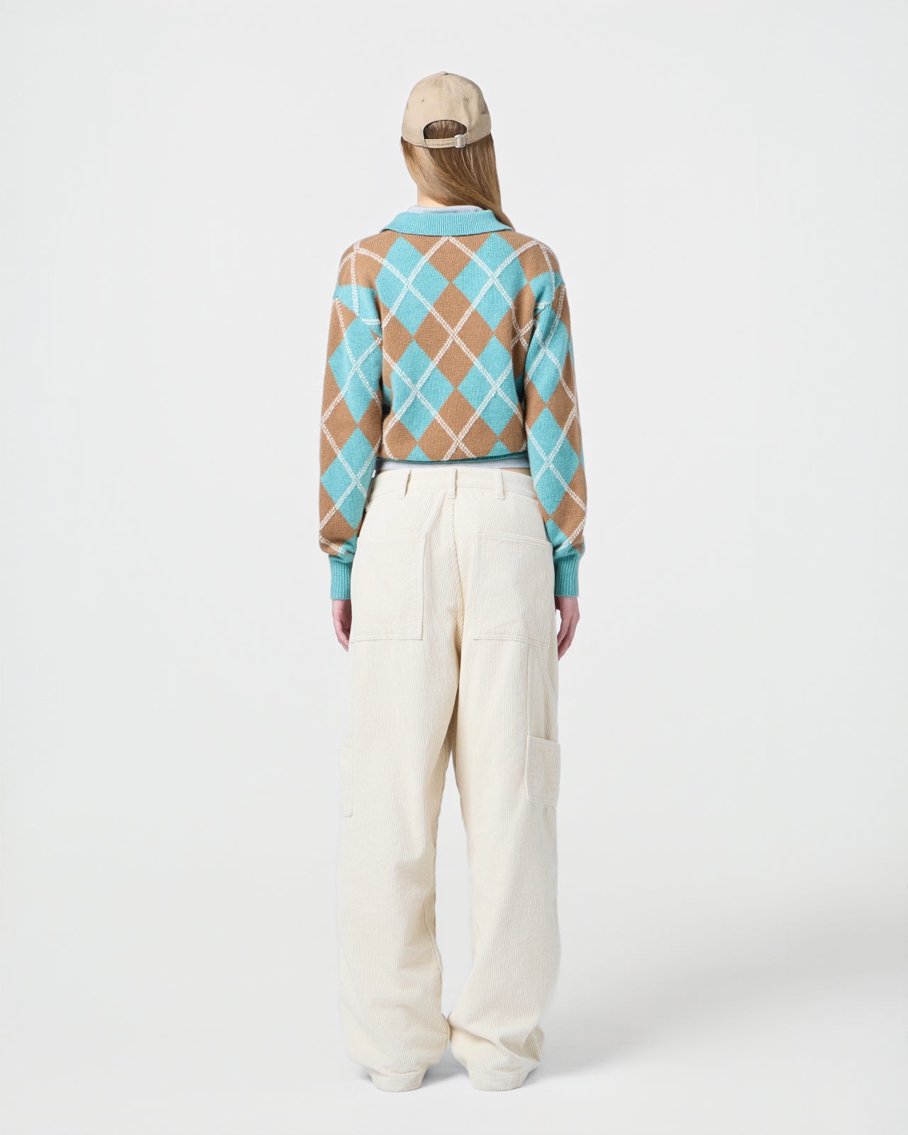 Collegiate Argyle Polo  - Glacier Combo