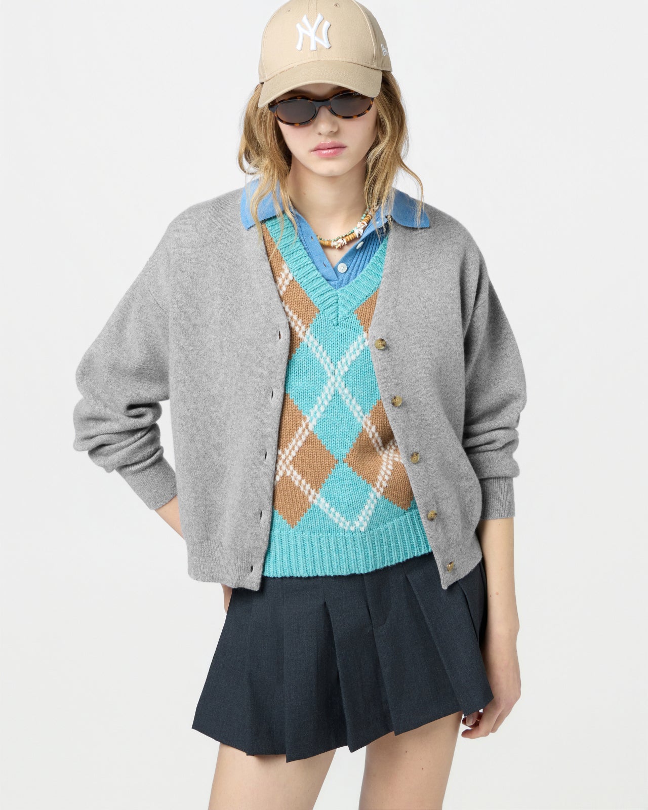 Collegiate Cardigan - Heather Grey