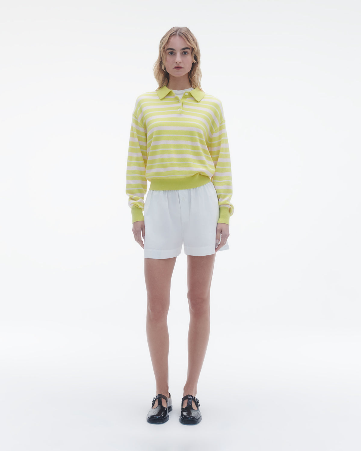 Collegiate Stripe Polo - Lemon Combo