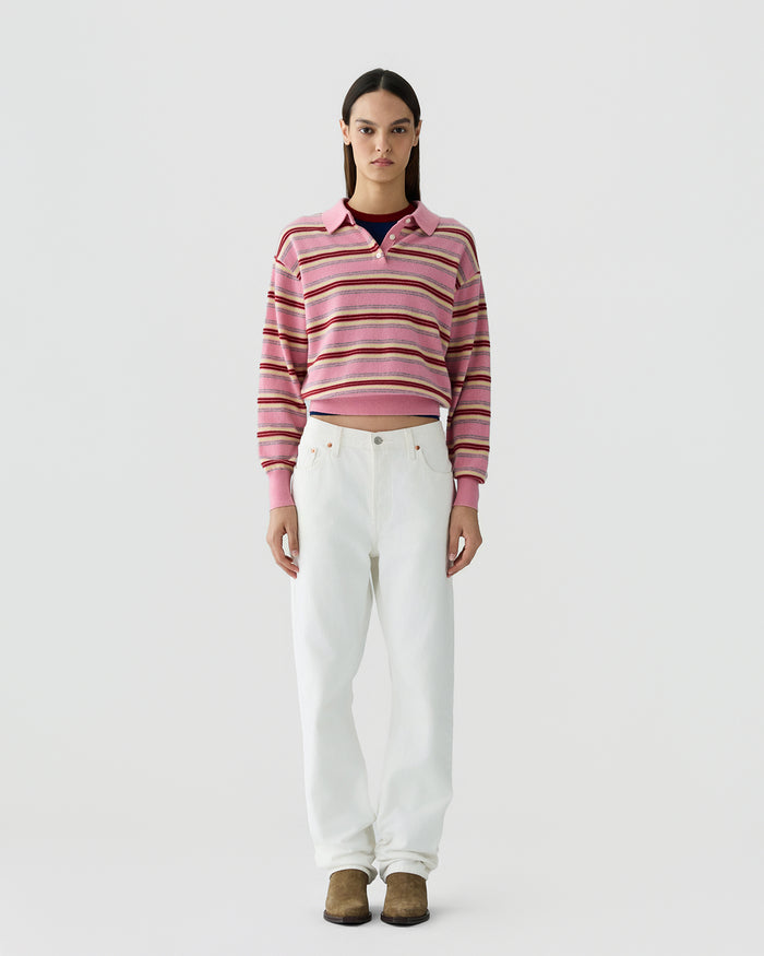 Guest in Residence — Collegiate Stripe Polo - Sprinkle Combo