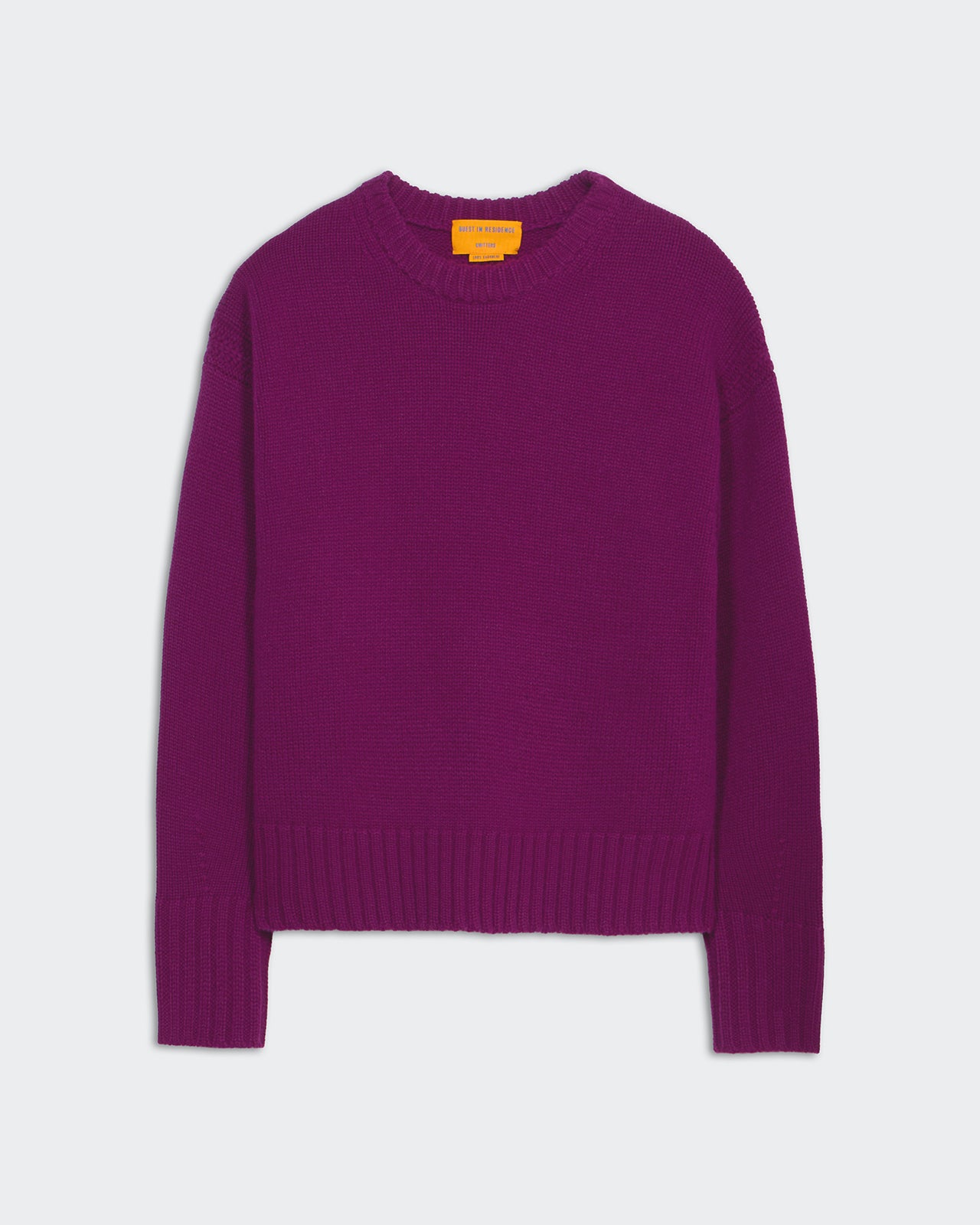 Guest in Residence Cozy Crew sweater in aubergine