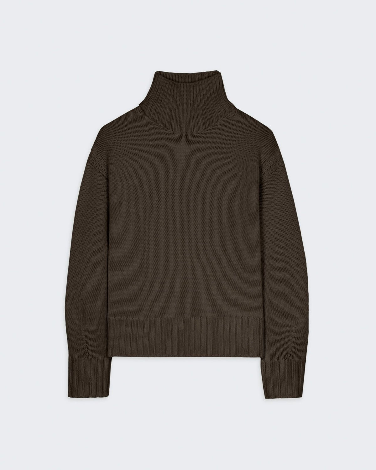 Cozy Turtleneck In Cashmere - Chestnut