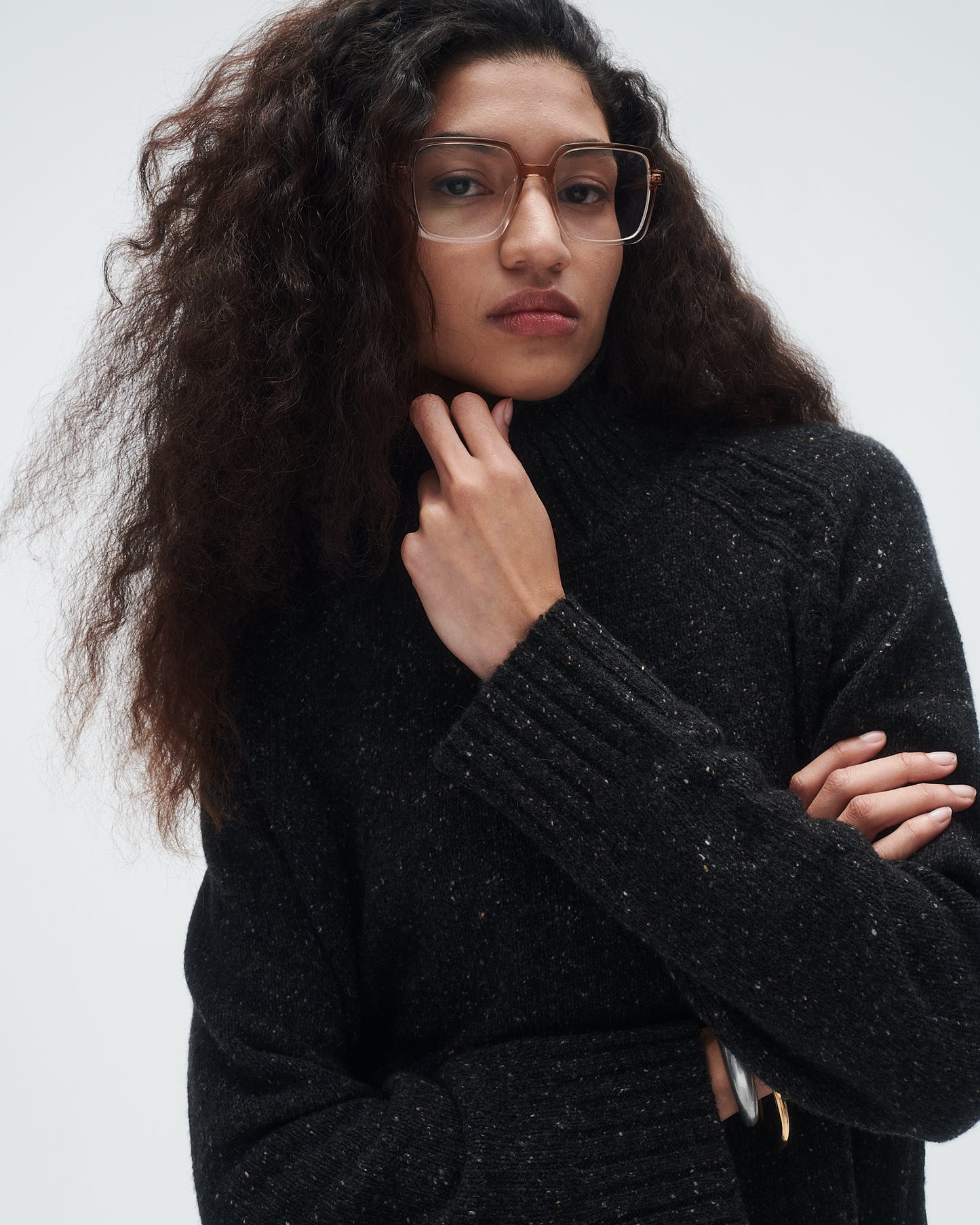 Cropped Turtleneck - Charcoal