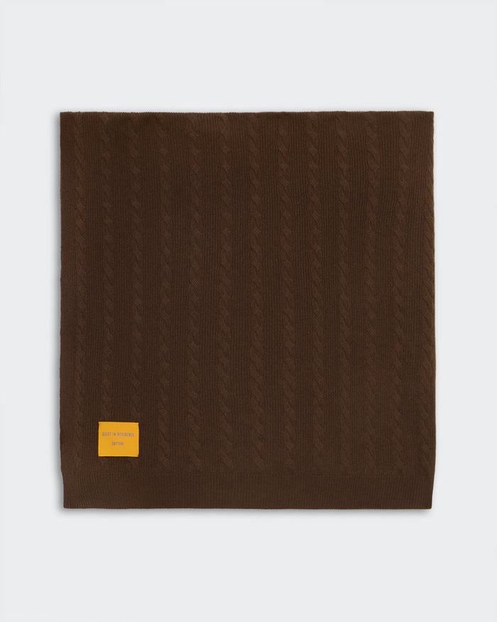 Guest in Residence — Cable Blanket - Brown