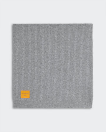 Cable Blanket Heather Grey