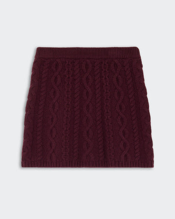 Cable Mini Skirt Fig