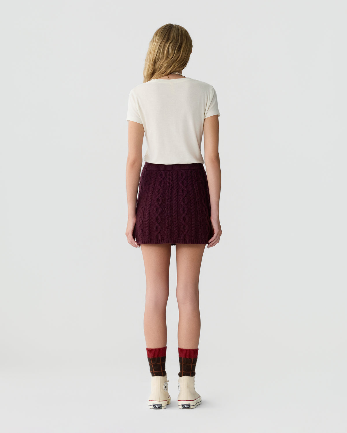 Cable Mini Skirt - Fig