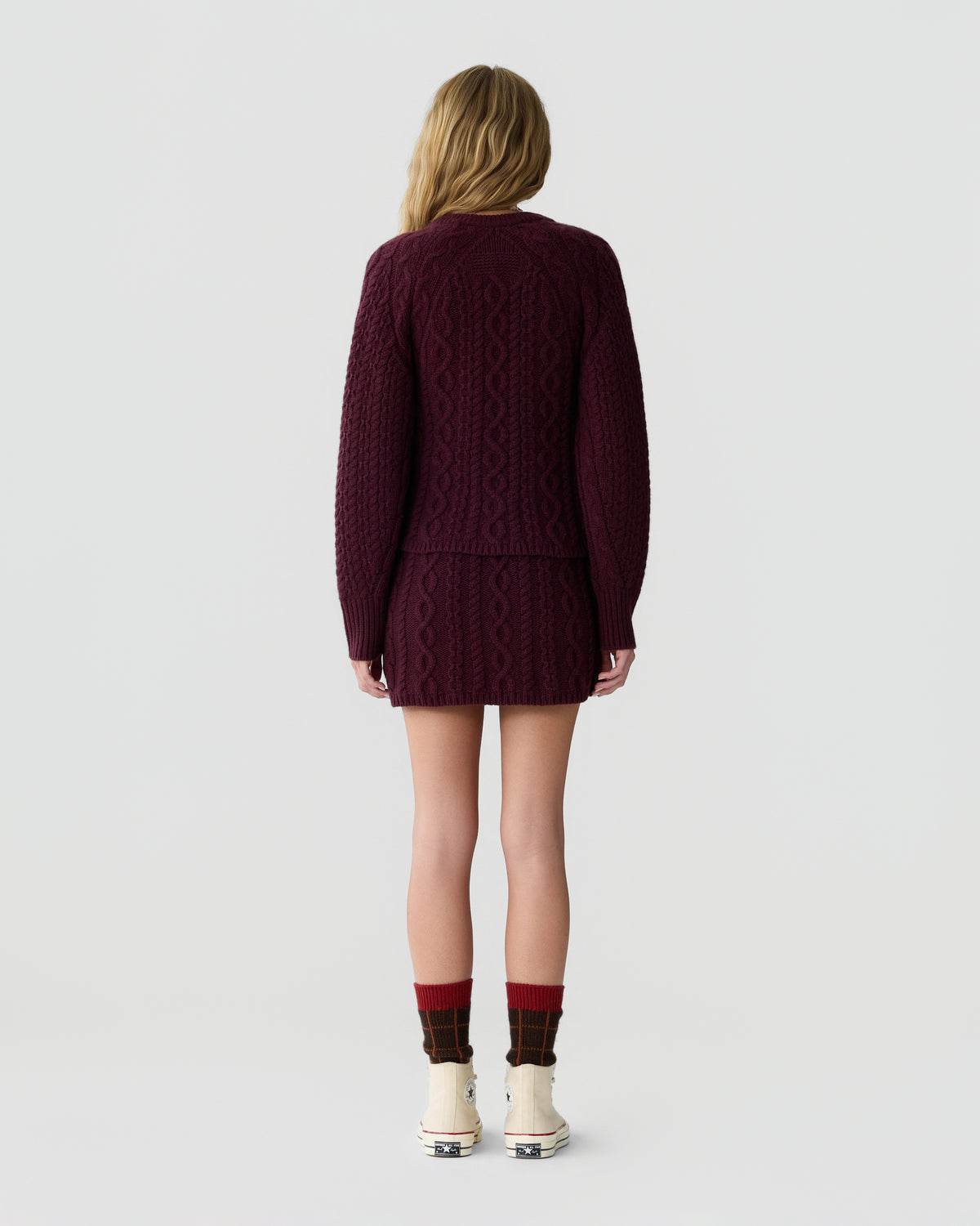Cable Sculpted Cardigan - Fig
