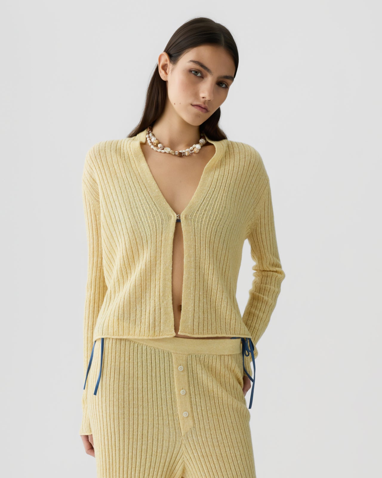 Rib Stealth Cardigan - Butter