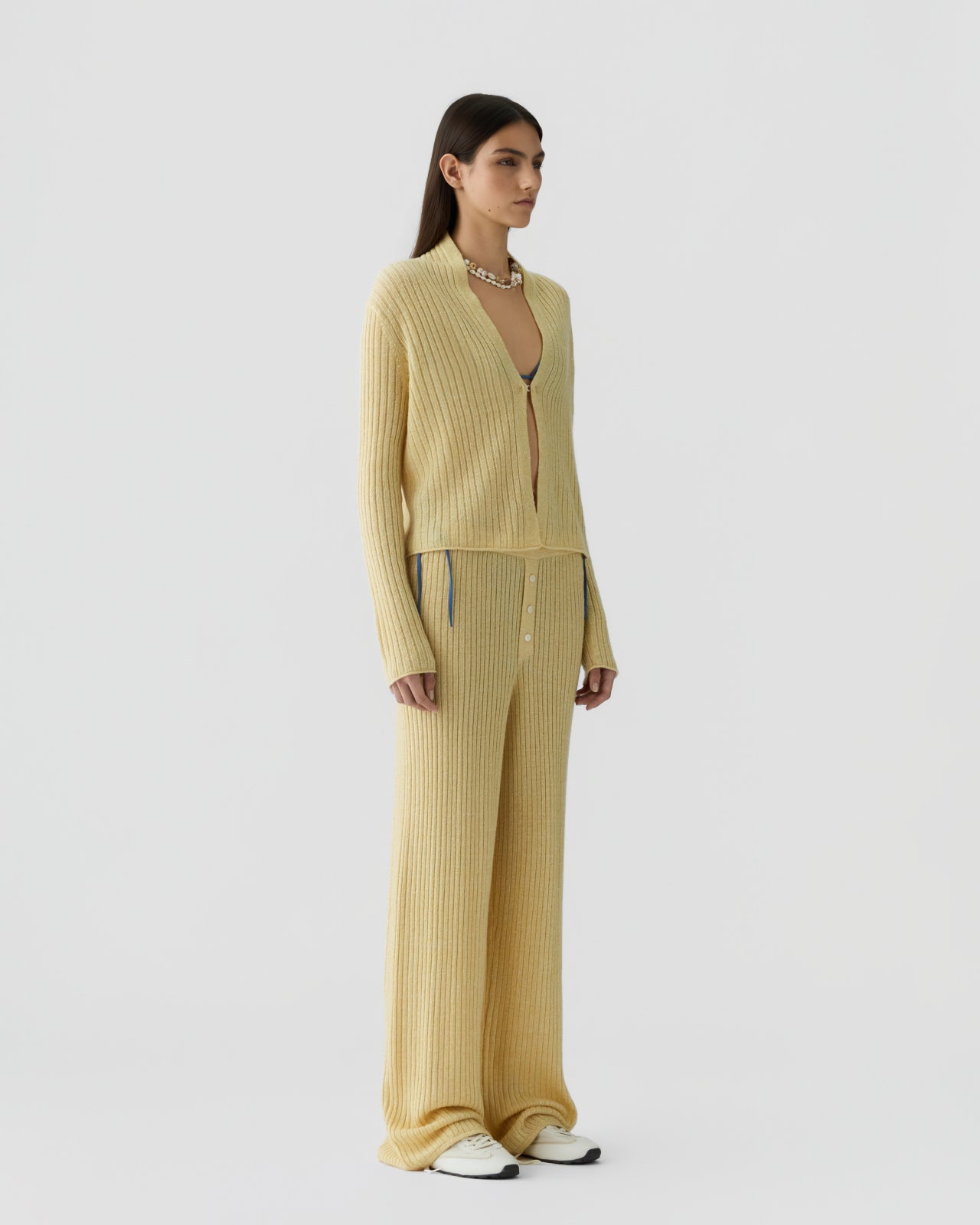 Rib Stealth Cardigan - Butter