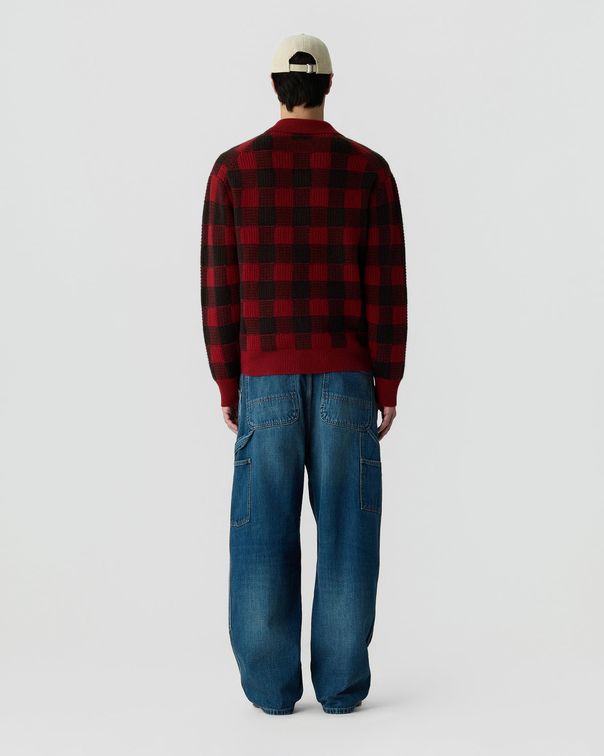 Checker Allday Polo - Carmine/Burnt Cocoa