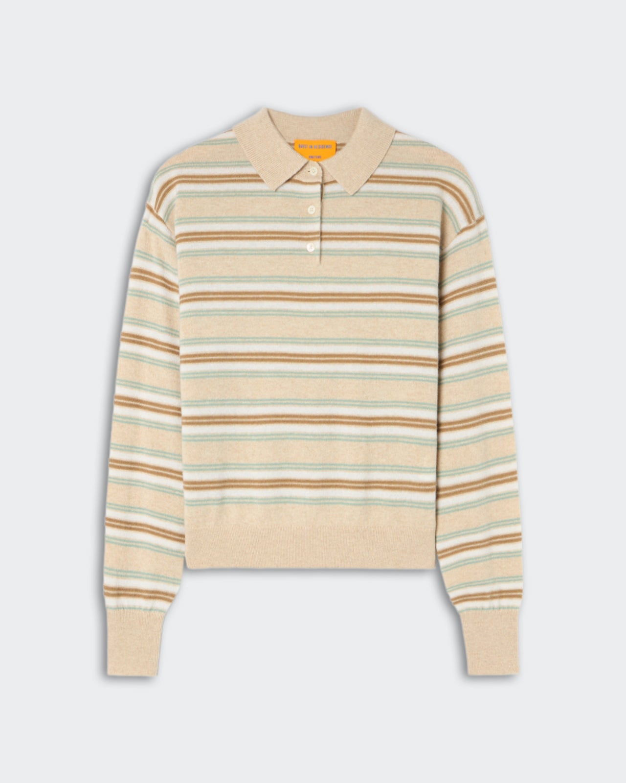 Collegiate Stripe Polo - Sandstone Combo